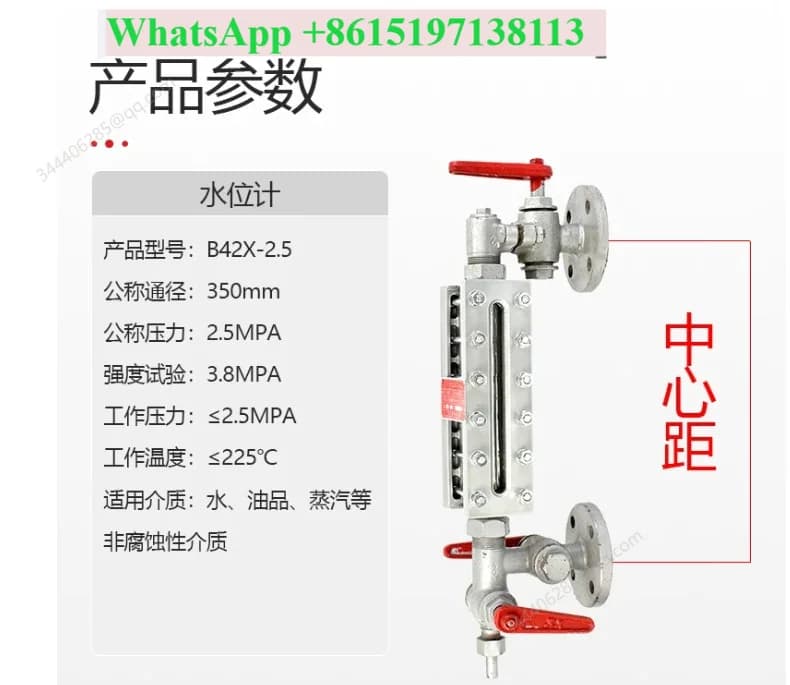 Flat water level gauge B42X-2.5 boiler water level gauge B49X-25 boiler dual color water level gauge