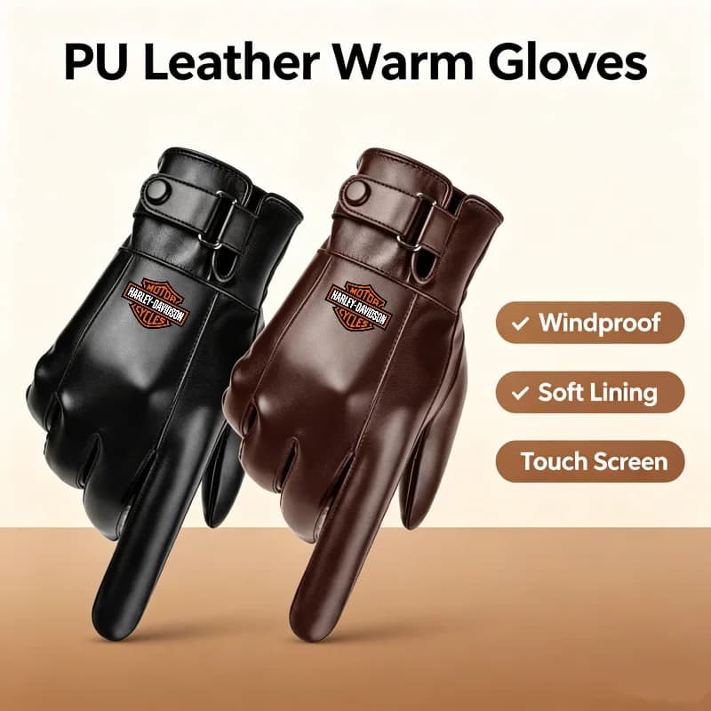 For Harley Davidson PAN Motorcycle Accessories Motocross Gloves Outdoor Driving leather Gloves Warm Gloves