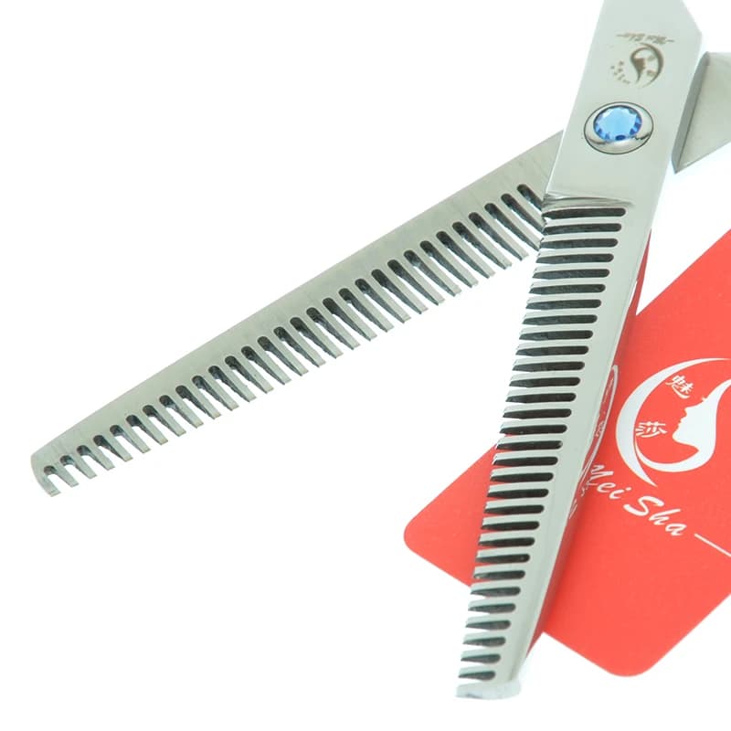 Forbici per sfoltire i capelli da 6 pollici Forbici per sfoltire i denti a doppio lato Forbici per tagliare i capelli in acciaio giapponese Strumenti per saloni A0090A