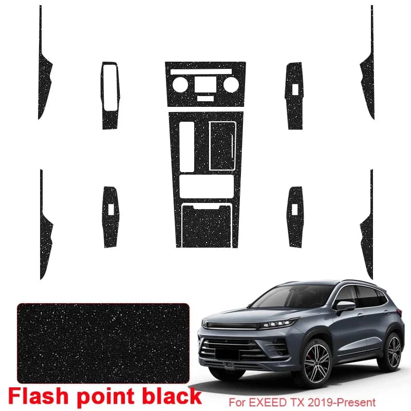 Adesivo per interni in carbonio per auto Adesivo per pannello di sollevamento per finestra per EXEED LX 2019-Presente LHD Accessorio per pellicola protettiva per porta interna