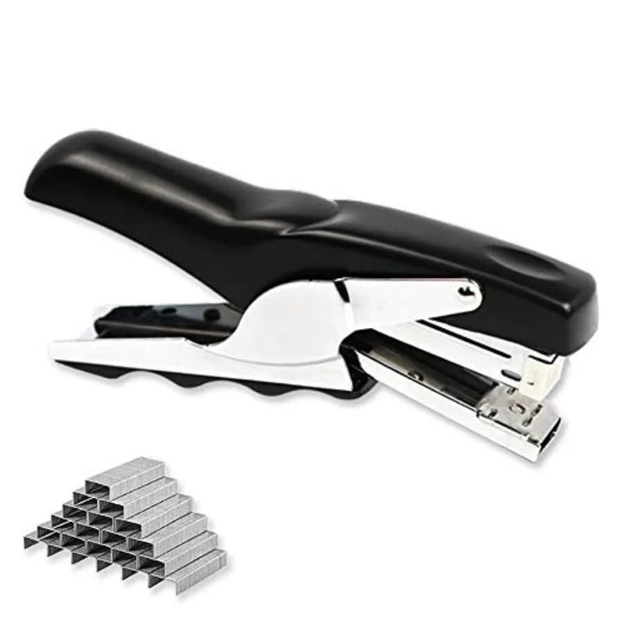 Stapler with 1000 Staples-Plier Stapler Save 60% Power, Good for Stapling at Home School or Warehouse