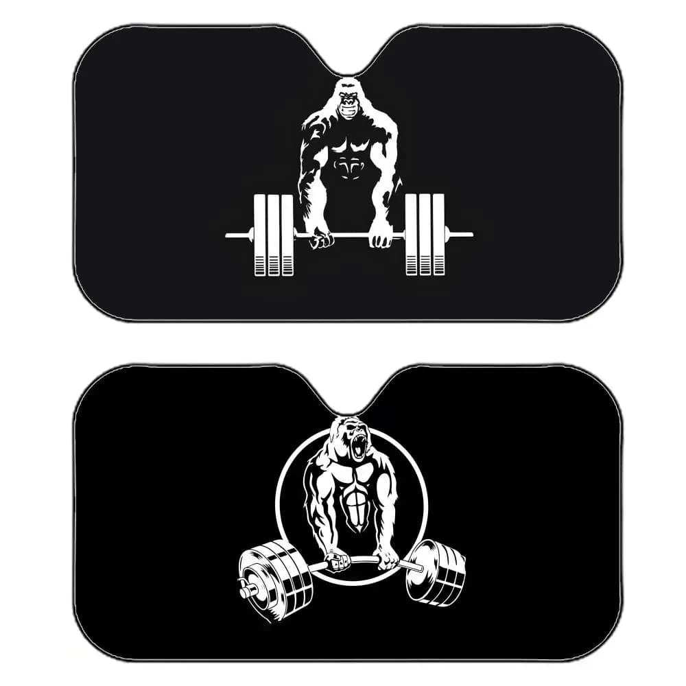 Potente e Robusto Parasole G-Gorilla B-Barbell Riflettente per Parabrezza Auto, Anti-UV, Isolamento Termico, Riutilizzabile