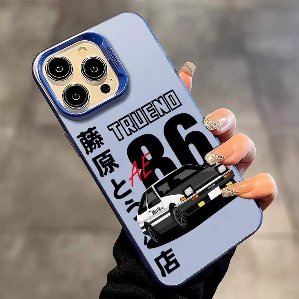 Anime I-Initial D AE86 Phone Case For IPhone 17 16 15 14 13 12 11 Pro Max Air Matte Laser Aurora Shockproof Phone Case