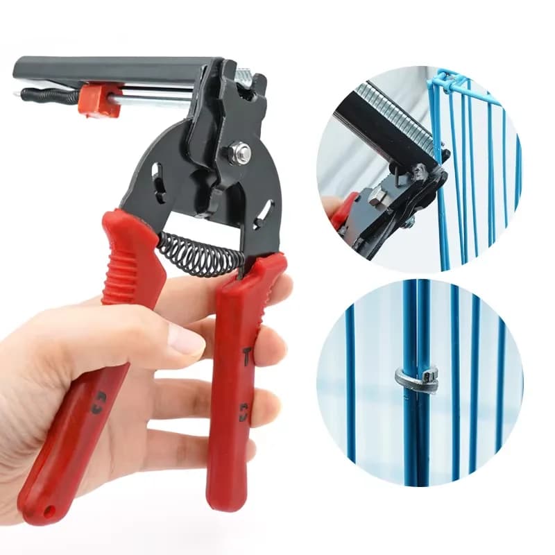 Pinza per Gabbie con 600 Clip a M, Strumento per Recinzioni in Rete Metallica per Polli, Morsetto per Gabbie, Forniture per Pollame