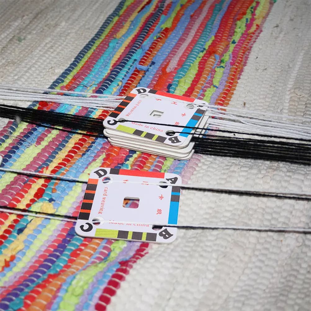 50Pcs Weaving Supplies Cards Eco-Friendly Thick Cardboard Weaving Cards Tablet for Loom Belt Making Uniform Width DIY