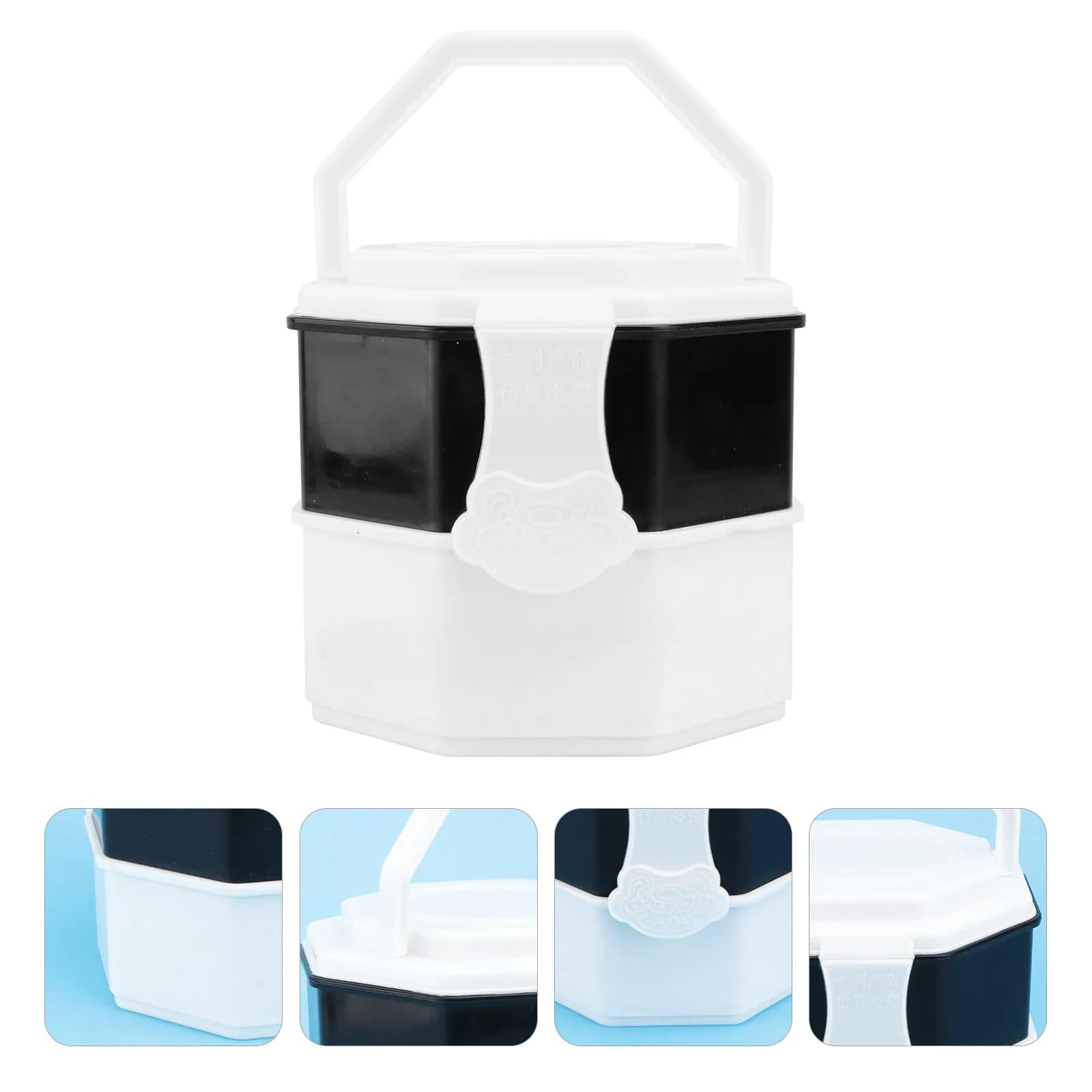 1Pcs Go Chess Pieces Pot Black White with Lock Portable Outdoor Storage Can Large Capacity Chess Stones Holder Cup for Game