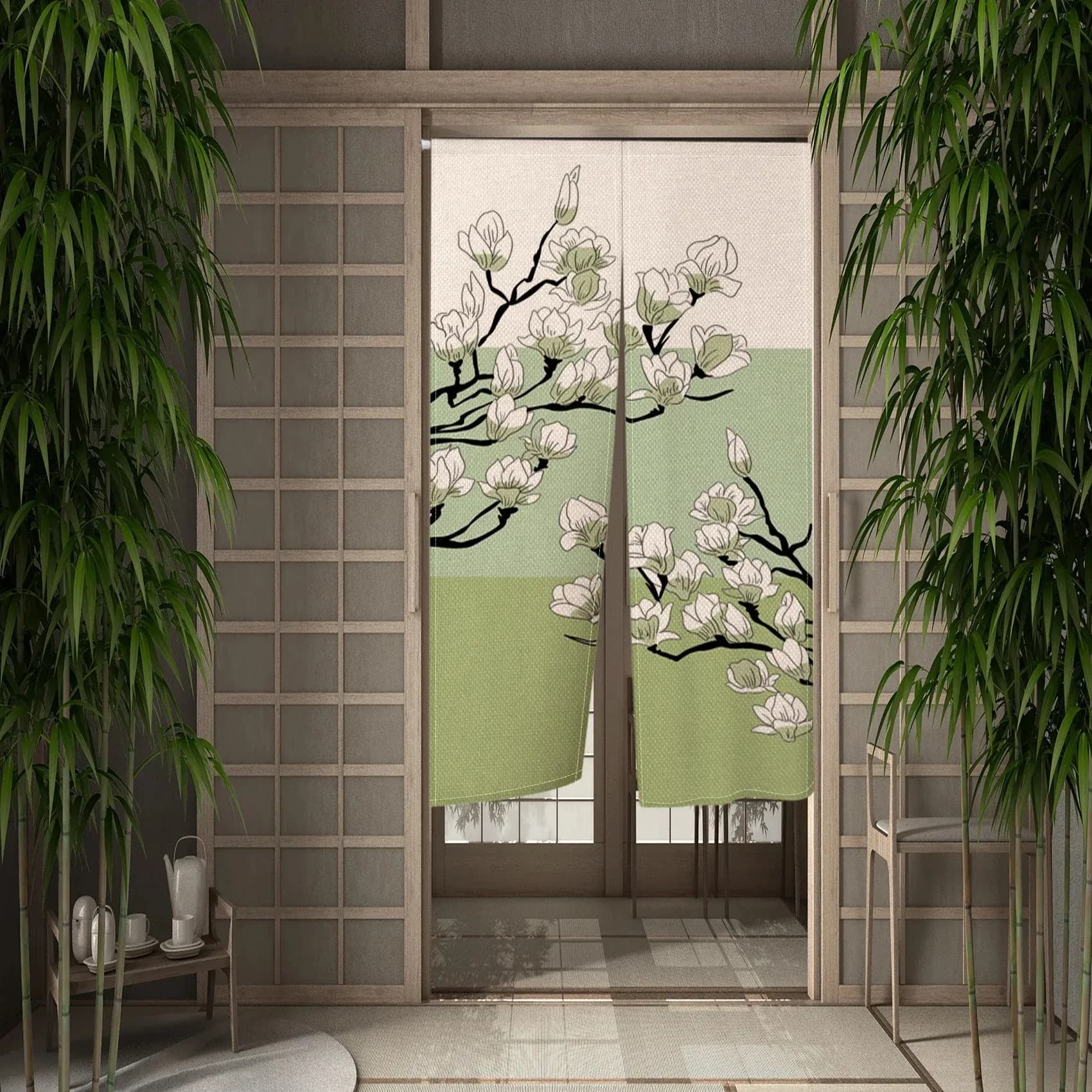 Tenda per porta in stile giapponese, divisorio stampato, articoli decorativi per cucina e sala da pranzo, decorazioni per la casa