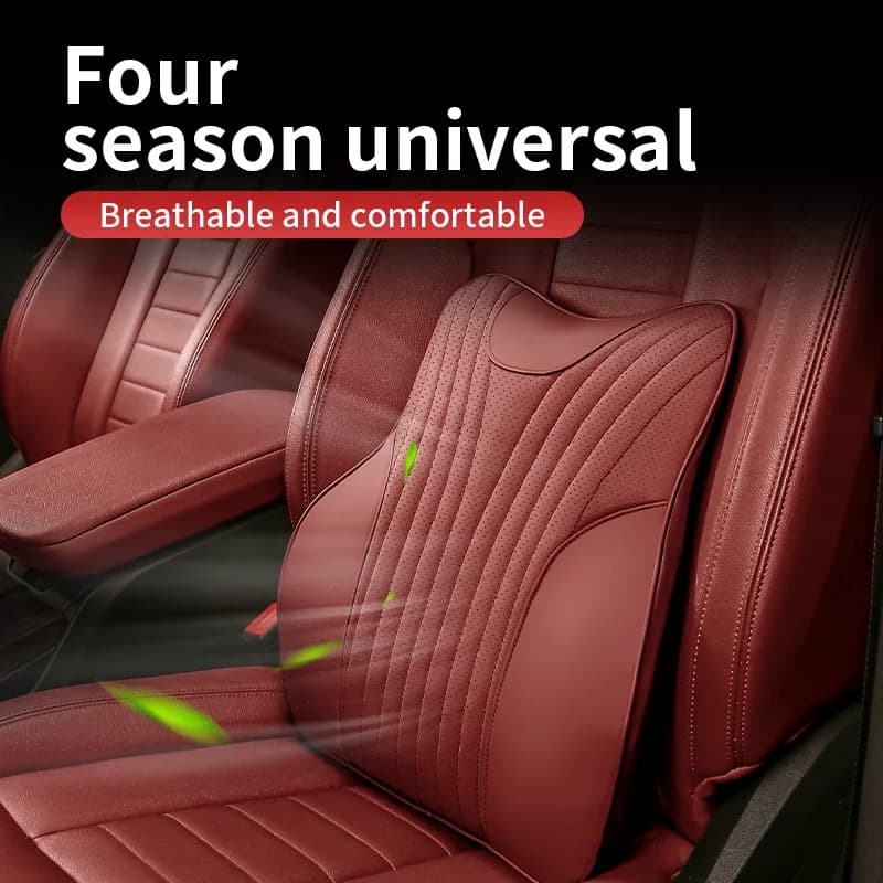 Peugeot Car Seat Lumbar Pillow Ergonomic Design Matches Lumbar Spine Curve, Eliminates Lower Back Gap, Reduces Driving Fatigue