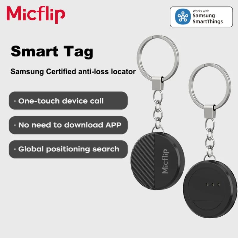 Localizzatore di etichette intelligenti per chiavi Localizzatore di etichette per borse da viaggio Localizzatore GPS impermeabile Lavoro intelligente anti-smarrimento con l'APP Samsung SmartThings