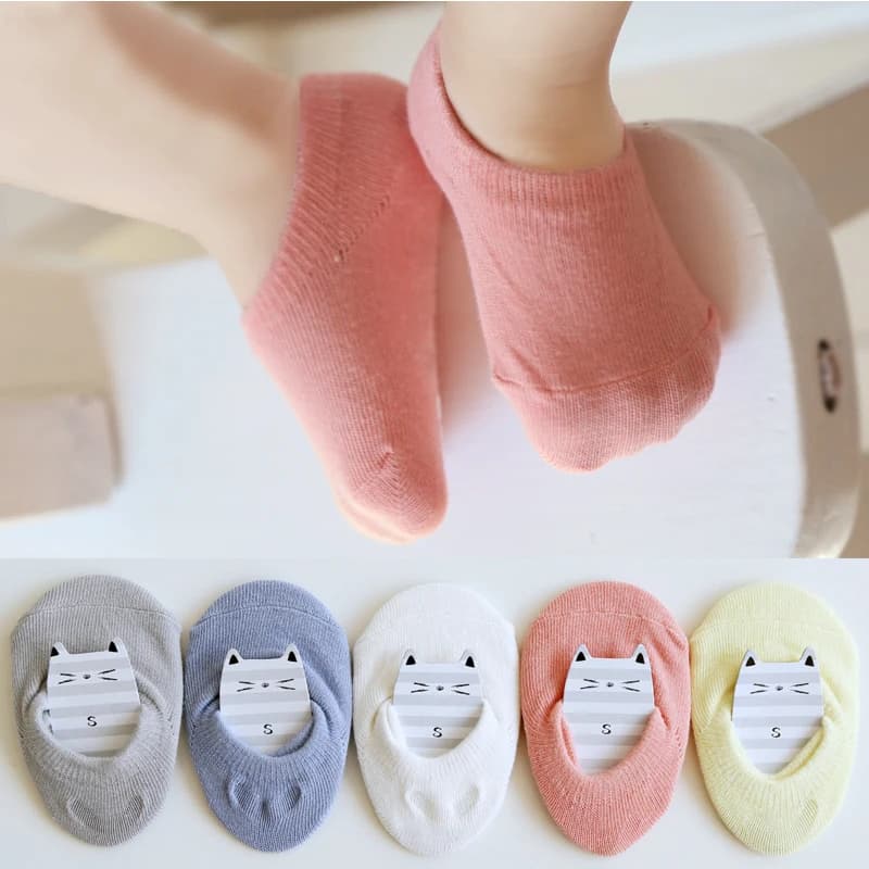 Calzini da pavimento per bambini Candy Calzini antiscivolo per bambini unisex in cotone per neonati Calzini corti per primi camminatori per bambine 1-3 anni