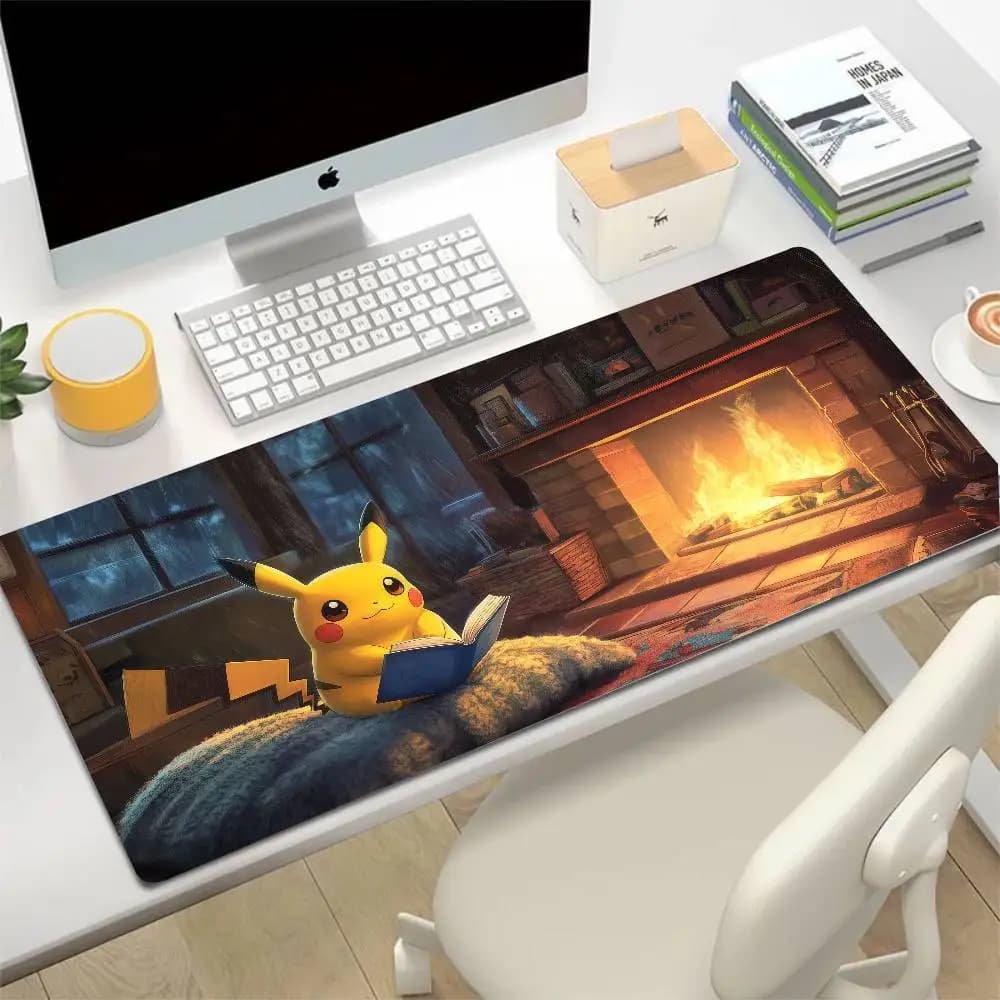 Pokemon Fighting Type Gaming Mouse Pad Large Rubber Keyboard Desk Mat With 2MM Stitched Edge Design