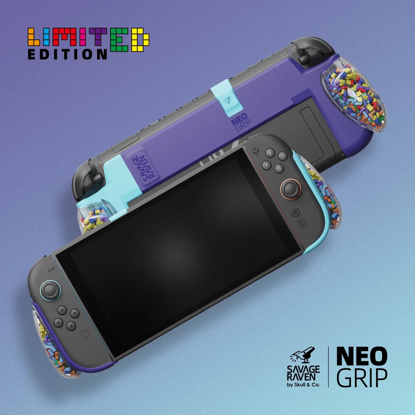 Savage Raven di Skull & Co. NeoGrip con Impugnatura Ergonomica Sostituibile e Custodia Protettiva Edizione Limitata per Nintendo Switch 2