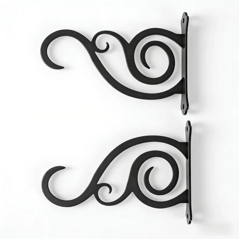6-Inch Black Iron Wind Chime Candle Holder with Feeder And 2-4 Sets of Hanging Hooks Practical Outdoor Decorative Accessory
