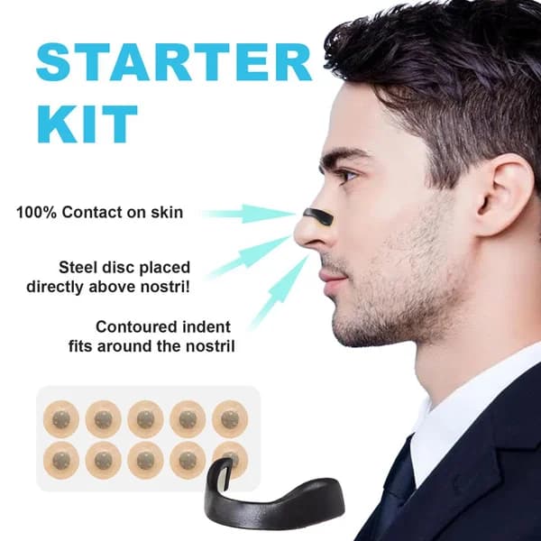 Magnetic Nasal Strips , Moisture-Resistant Breath Dilator, Anti-Snoring Comfort Patches, Improve Airflow.