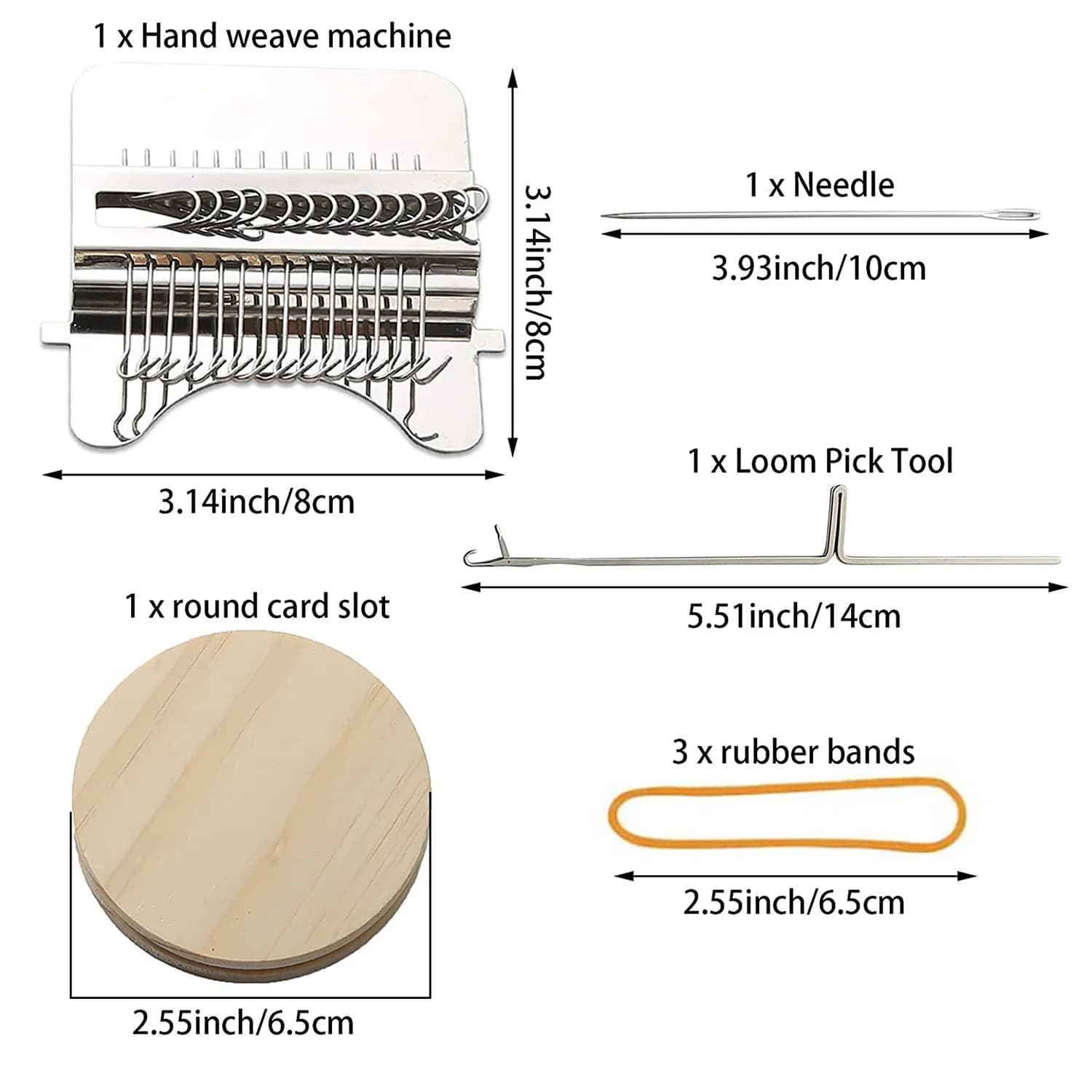 BHBD-Mini Loom Speedweve Type Weave Tool,Darning Loom Quickly Mini Mending Convenient Darning Loom DIY Weaving Arts 14 Hooks