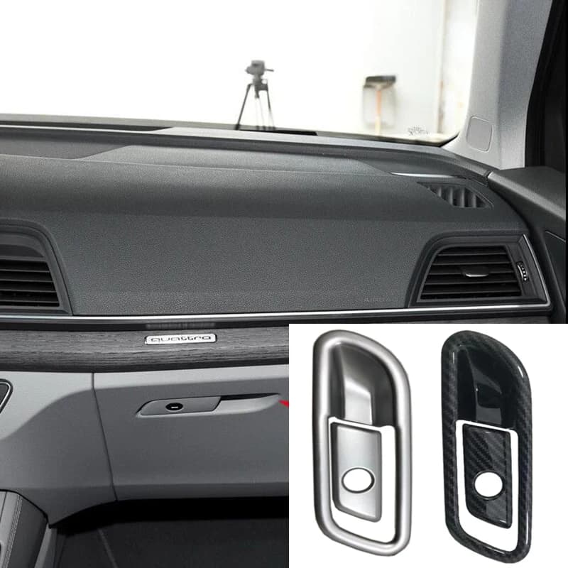 FOR Audi Q5 FY 2018 ABS matt chromed Accessories AUTO Storage box Handle Cover Trim 2 pieces