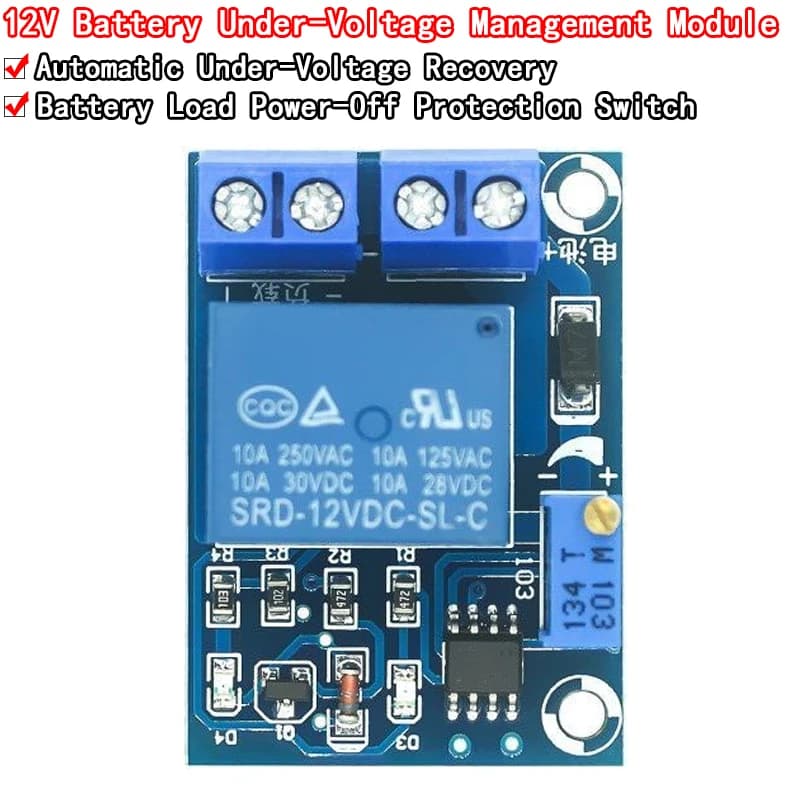 1/5PCS DC 12V Batteria Sottotensione Bassa Tensione Interruzione Interruttore Automatico Modulo di Protezione Recupero Scheda Controller di Ricarica