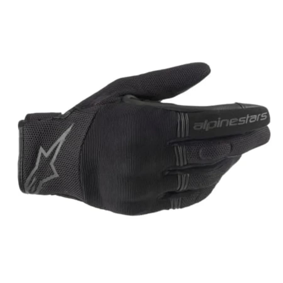 Men's copper motorcycle riding glove for outdoor use, premium synthetic leather, black, abrasion-resistant and knuckle-protecti