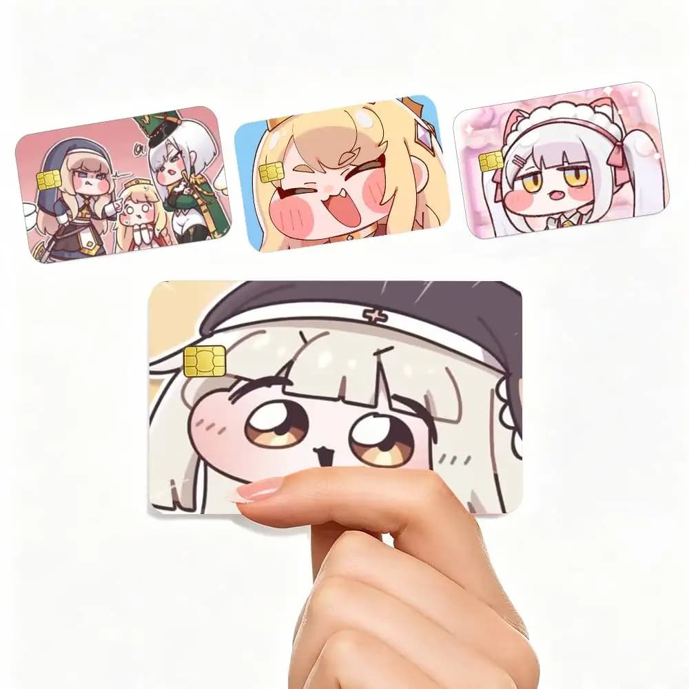 Trickcal C-Chibi Go G-Game World 4pcs 1Set Card Stickers Small Waterproof Chip 4PCS Card Sticker Anti-Scratch
