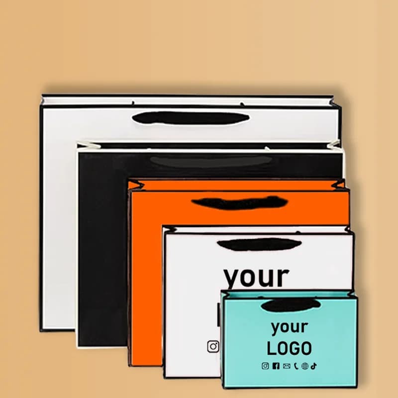 Borse tote da 20 pezzi Sacchetti di carta personalizzati Sacchetti regalo personalizzati Sacchetti per indumenti Sacchetti per la spesa Sacchetti regalo Sacchetti per gioielli cosmetici Stampa logo