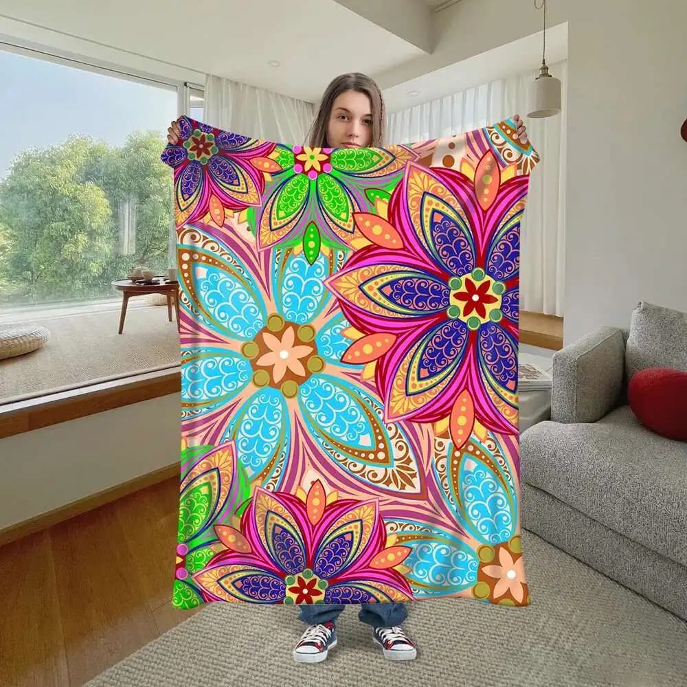 Divano personalizzato a doppio strato, cotone giapponese, cuscino per divano nordico, coperta per il tempo libero, regalo di compleanno per le vacanze