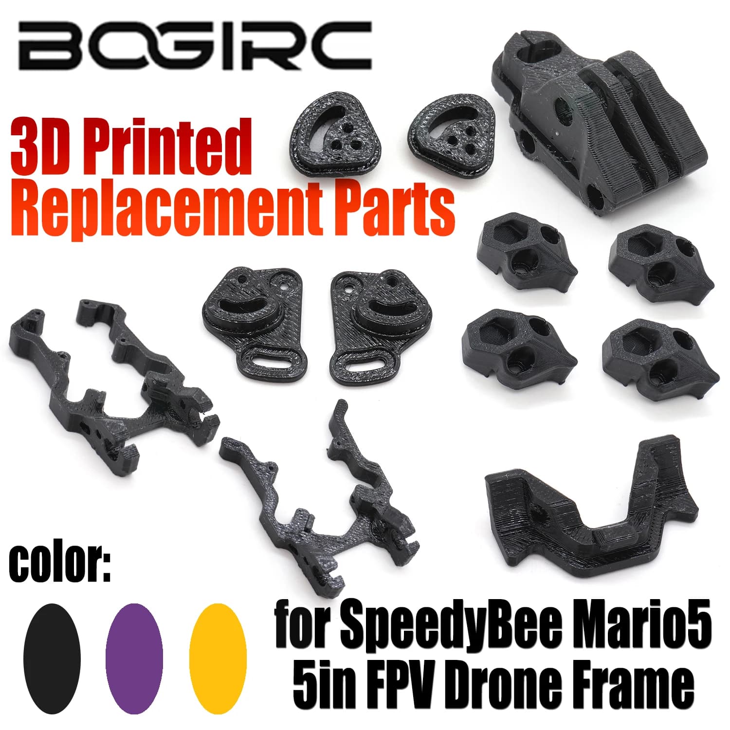 BOGIRC TPU Holder Fixed Bracket Seat ​3D Printed Replacement Parts for SpeedyBee Mario 5 FPV Racing Drone Frame DIY Model Parts