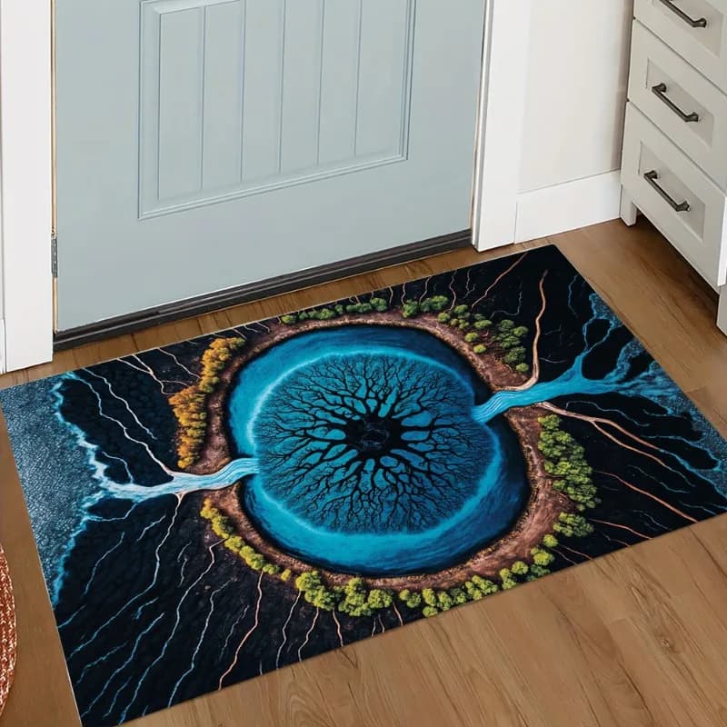 Waist Tree Non-slip Zerbino Bath Mat Carpet Bedroom Living Room Entrance Carpet Camping Mat Yoga Mat House Decoration
