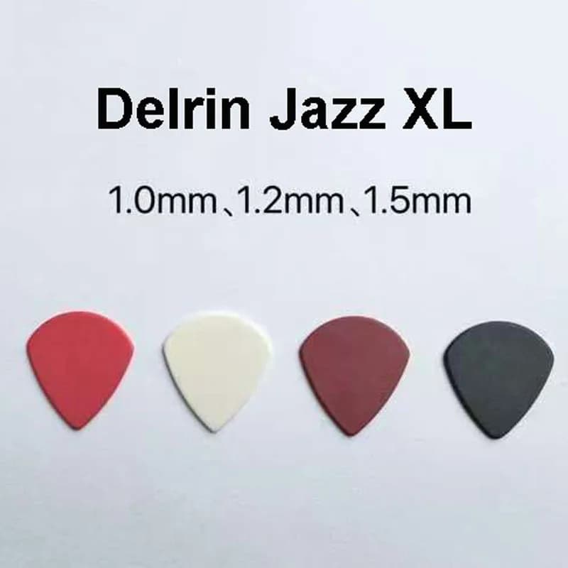 50Pcs Delrin JAZZ XL Shape Black White Red matte Guitar Pick Picks Plectrum Mediator Nail