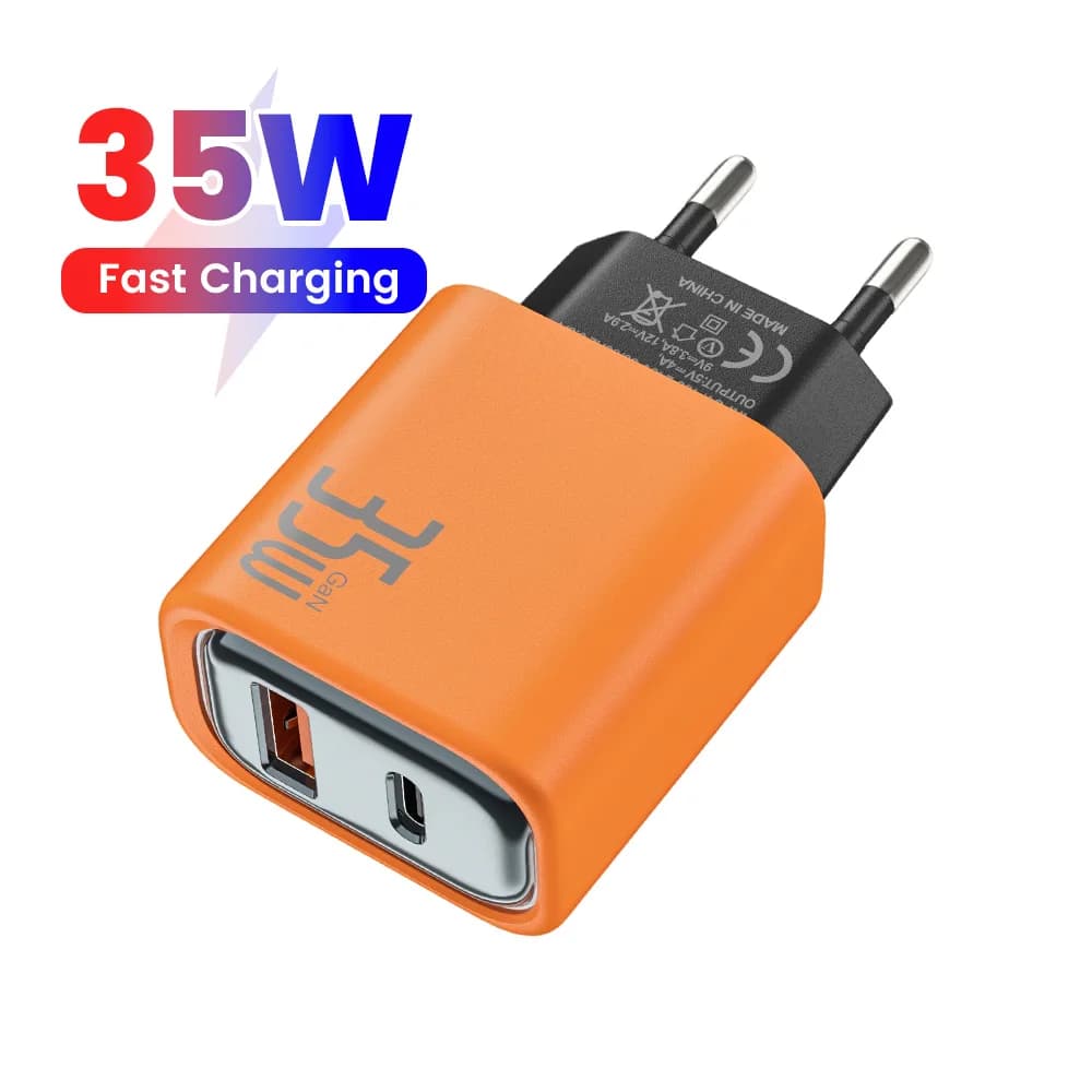 Adattatore caricabatterie da parete da 35W, compatibile con caricabatterie USB C per iPhone, Samsung, Huawei e Xiaomi