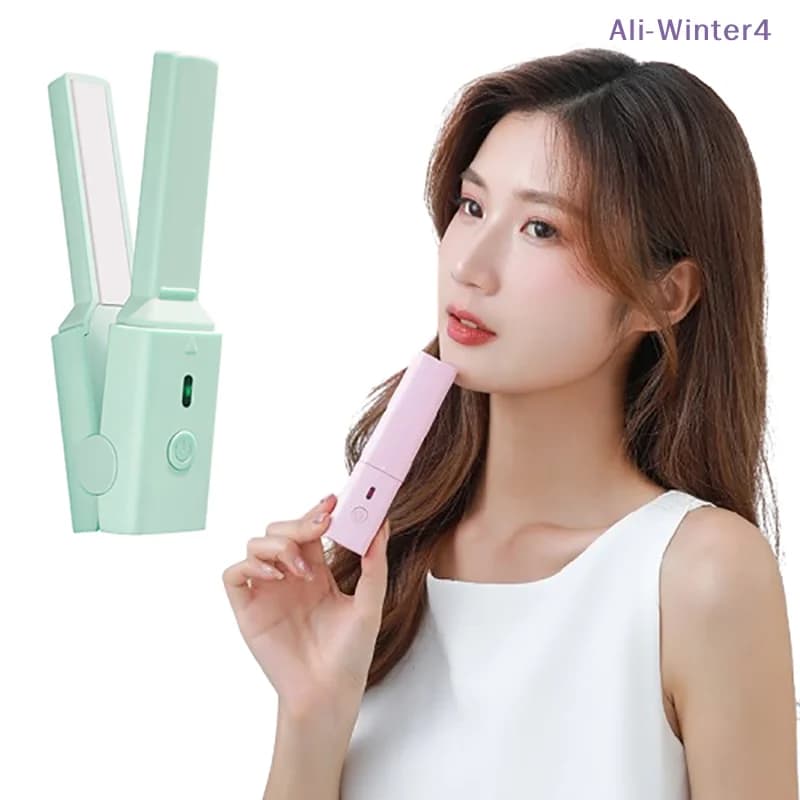Mini USB Portable Hair Plate, Ideal for Dormitory, Small and Compact, for Straight Hair and Ricci, with Function for Voluminous Frangia {Summer2}