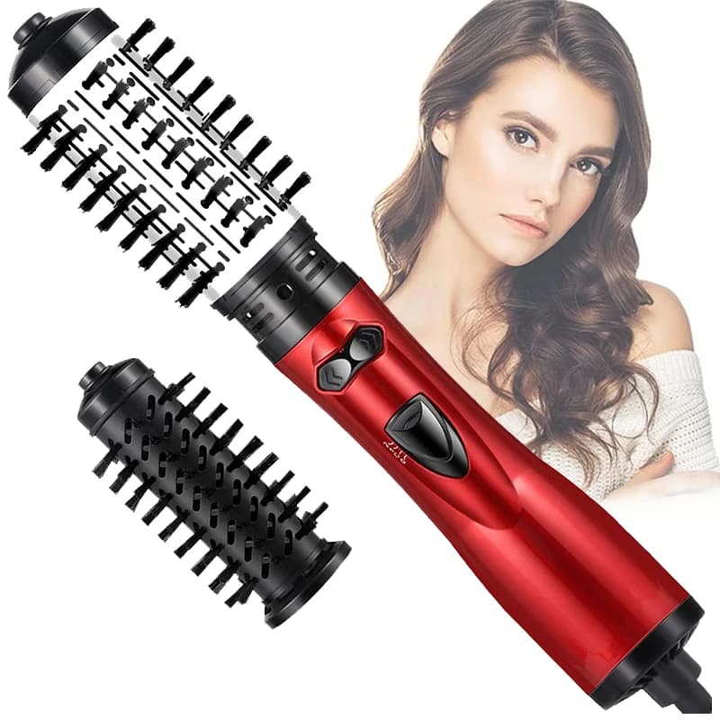 Multi-Functional 2 In 1 Hot Air Brush Automatic Hair Curler Straightener Rotating Volumizer Curling Iron Ceramic Hot Air Comb