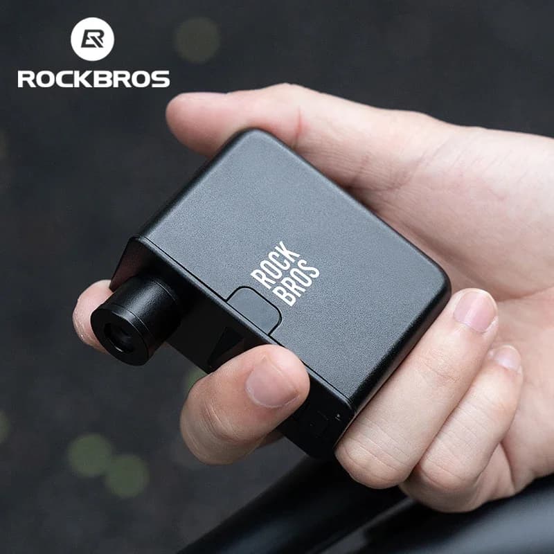 ROCKBROS Bike pompa ad aria elettrica portatile Mini pompa portatile 120PSI gonfiatore per pneumatici ricaricabile auto bici moto bicicletta pompa