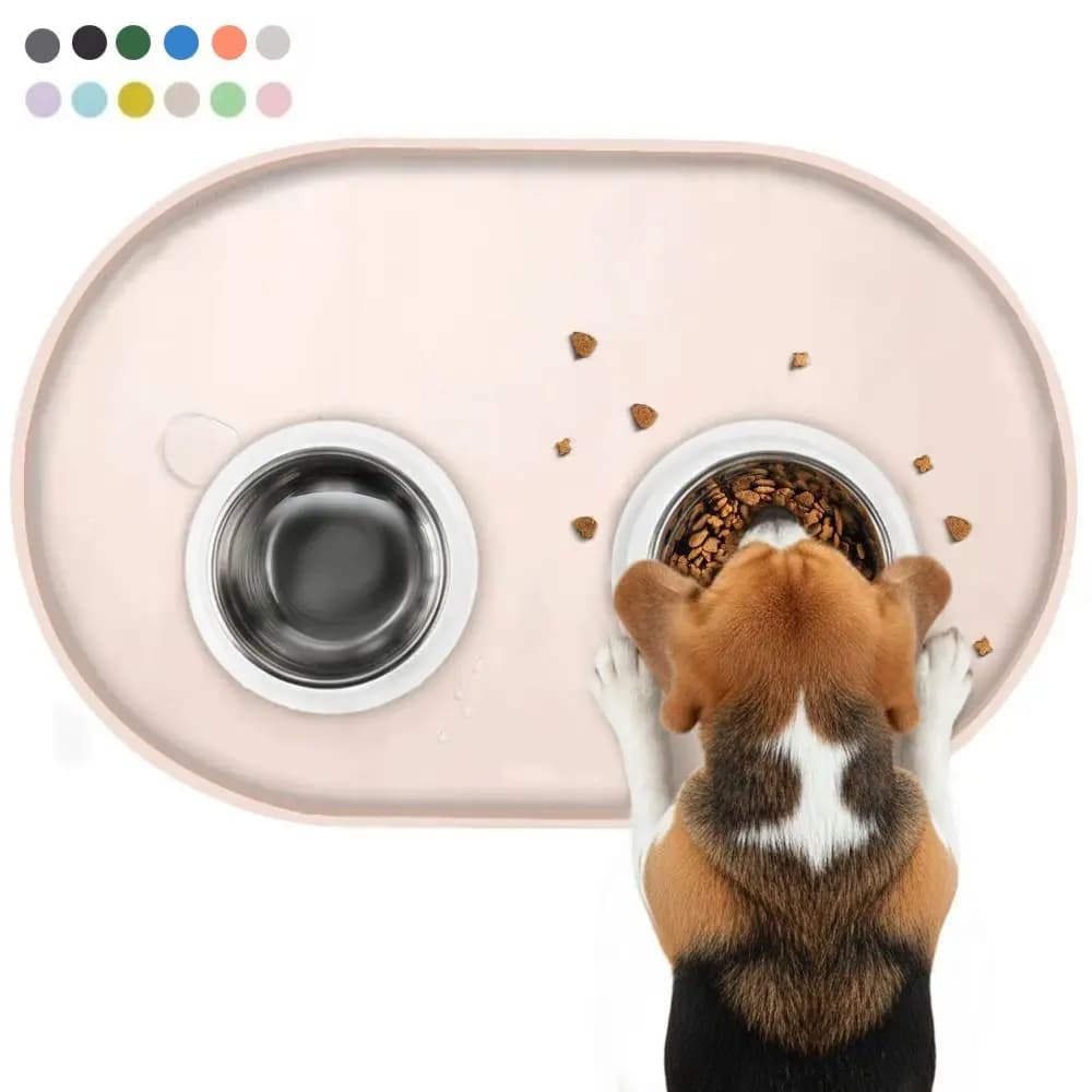 High Quality Silicone Pet Food Mat Waterproof Non-Slip Design Cat Feeding Mat BPA-Free Easy Clean Pet Placemats Pet Supplies
