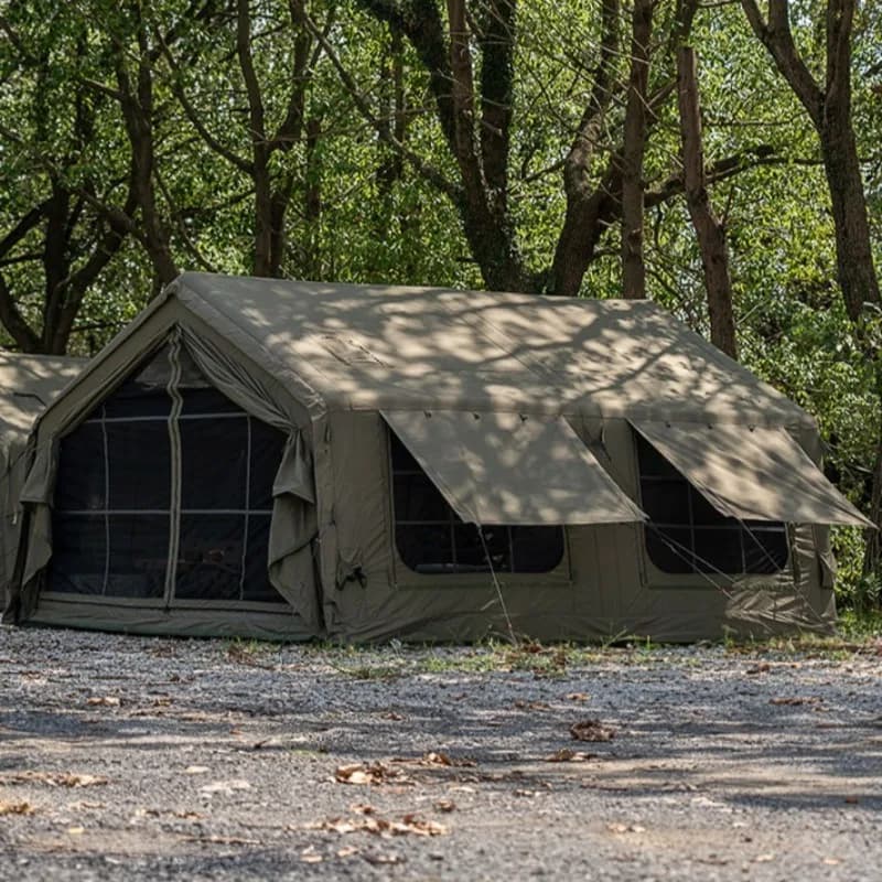 Cotton Inflatable Coat Tent Sun-proof Rainproof Air Camping Tent Travel Portable Thick Outdoor Overnight Camping Equipment
