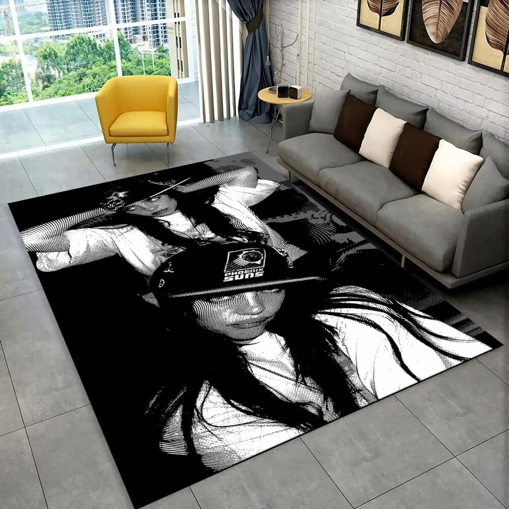 Tappeto alla Moda con Billie Eilish per Sala Giochi, Camera da Letto, Soggiorno, Divano, Decorazione Casa, Tappeto per Bambini Antiscivolo