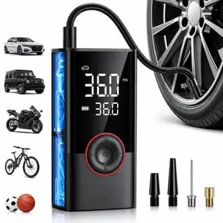 Compressore d'aria intelligente portatile da 150 PSI con manometro digitale per auto, bici, moto e palloni