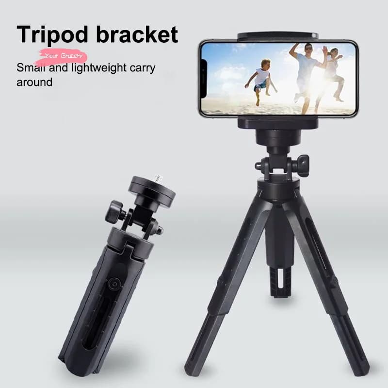 Mini treppiede portatile regolabile da tavolo per smartphone, supporto per cellulare, selfie stick, supporto per telefono per video live e selfie