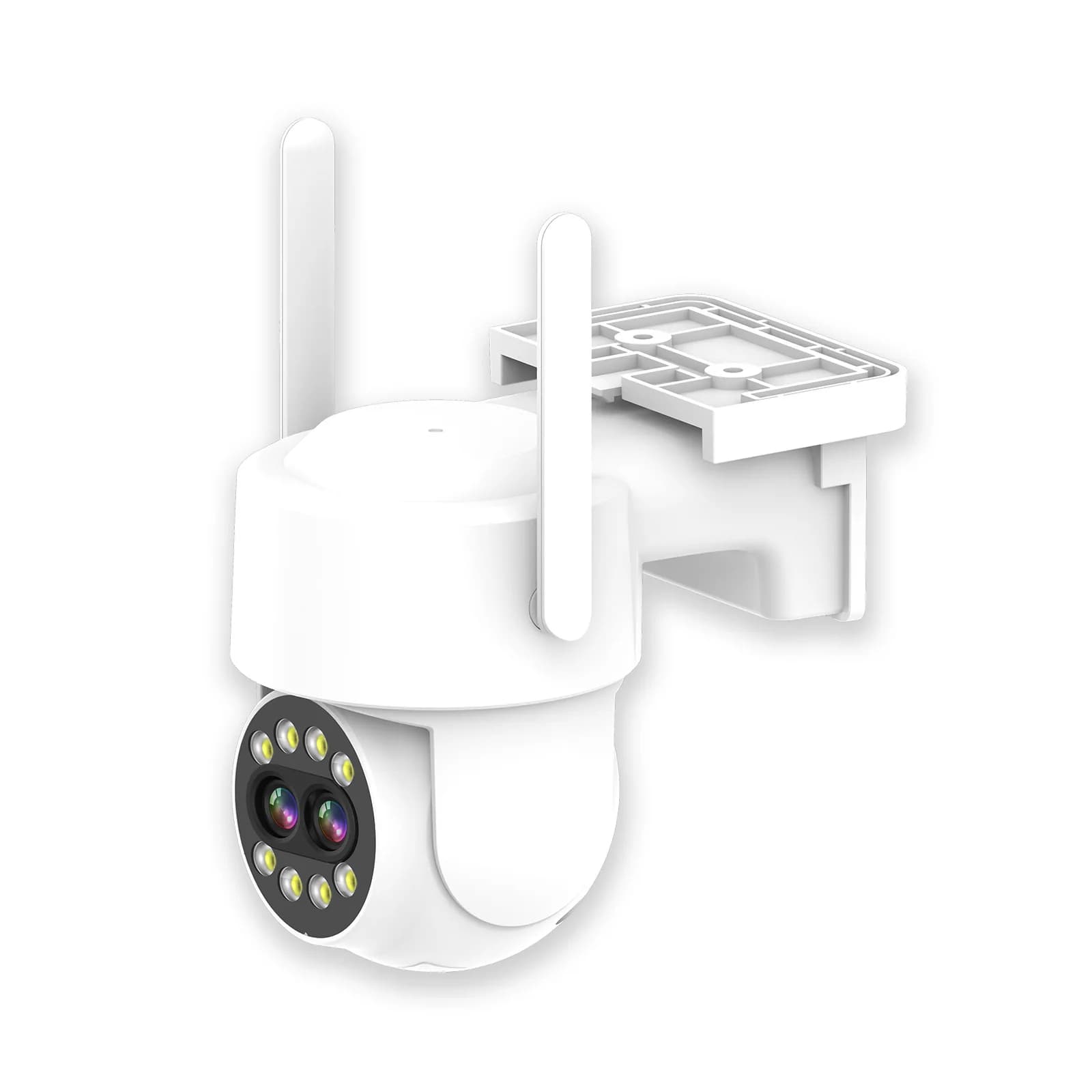 Telecamera dome IP PTZ wireless a doppio obiettivo APP iCsee da 4 MP Rilevazione umanoide AI Citofono CCTV a colori Baby Monitor