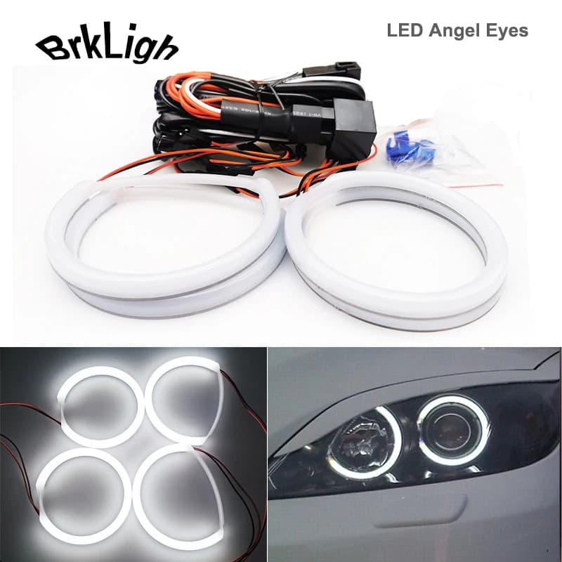 4 pz per Mazda 3 MPS Speed Axela Mazda3 Super Bright LED Angel Eyes Halo Rings Cotton Light DRL Daytime Running Lamp Car-Styling
