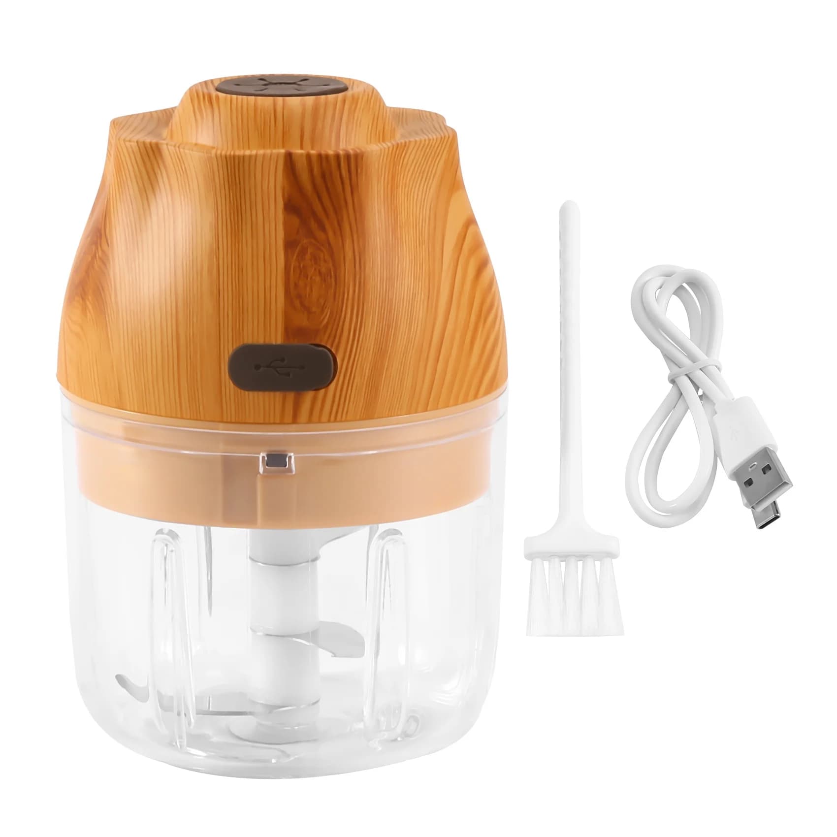 ,B07R,Mini electric cutter for garlic, wireless portable slicer for food meat robots, chilli and walnut blender