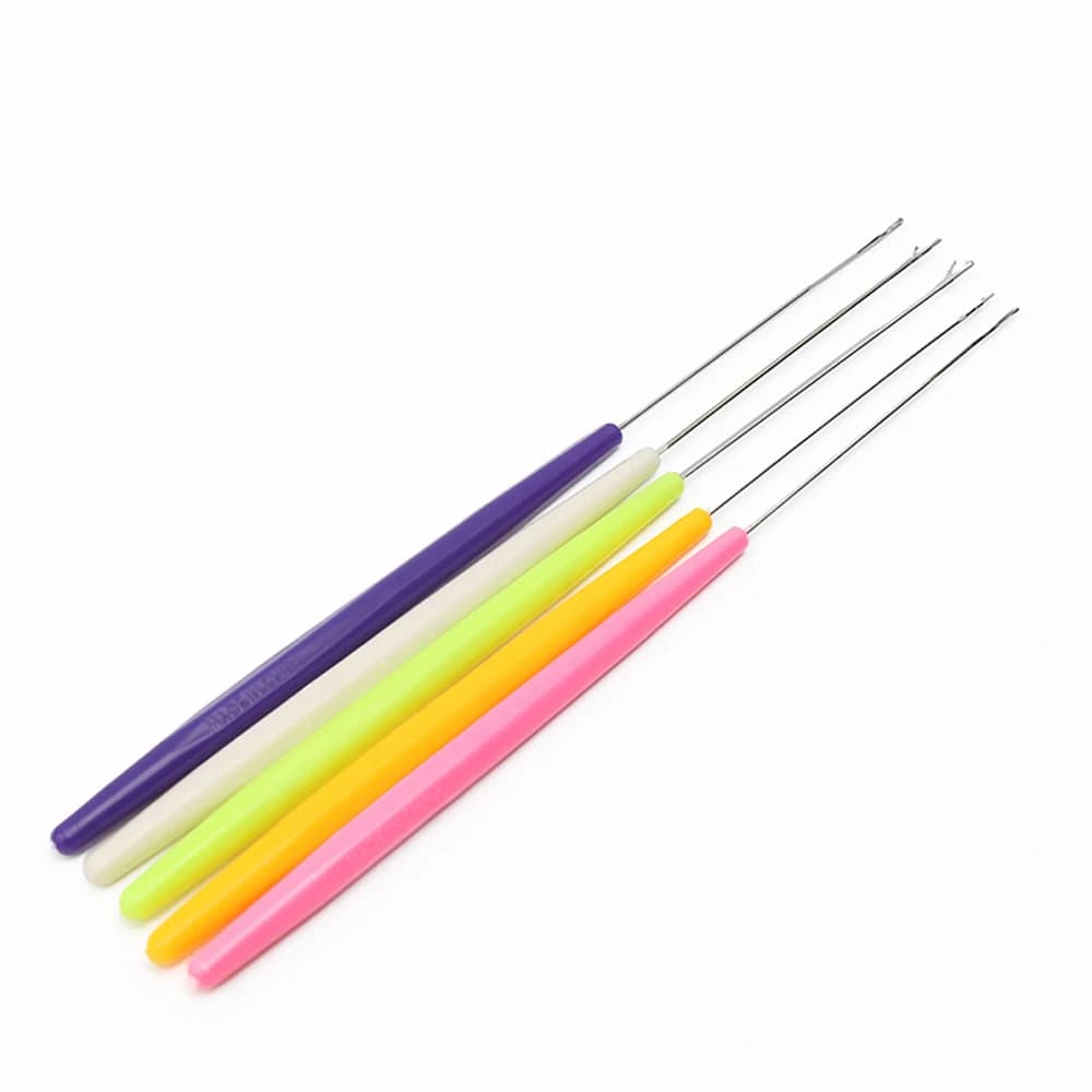 Crochet Hook With Tongue Knitting Sewing Tools Repair Sweater Beading Accessories Sewing Needle for Hair Braiding Dreadlock Bead