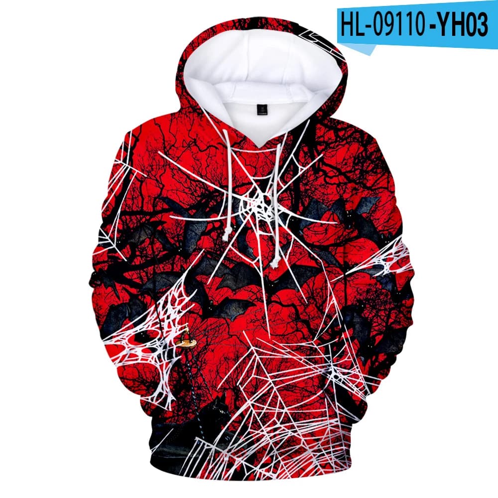 Halloween Men Women Hoodies Sweatshirt Harajuku Graphic Printed Pattert Cute Pullovers Fashion Autumn Tops Clothes Men's hoodies
