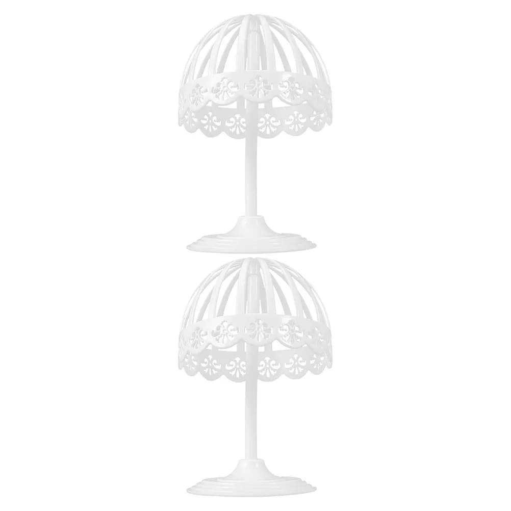 2Pcs Hat Display Rack Hollow Breathable Cap Holder Realistic Head Shape Desktop Stand Retail Home Use Mall Caps Organizer