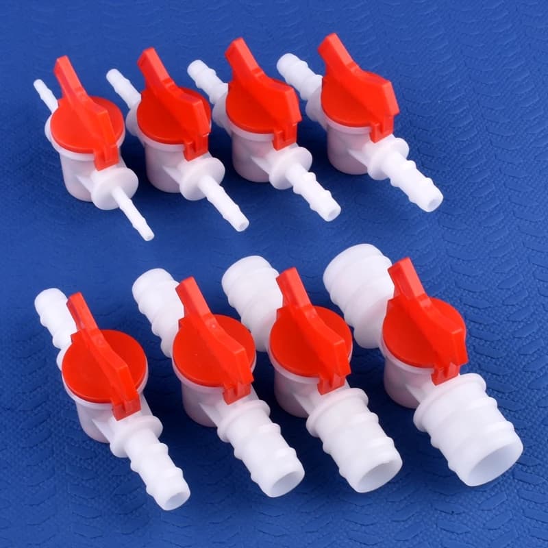 1-50 pz Valvola a sfera in POM da 4-25 mm per sistema di irrigazione a goccia, giunto a pagoda per tubo, connettore per acquario, pompa ad aria, valvola per tubo da giardino