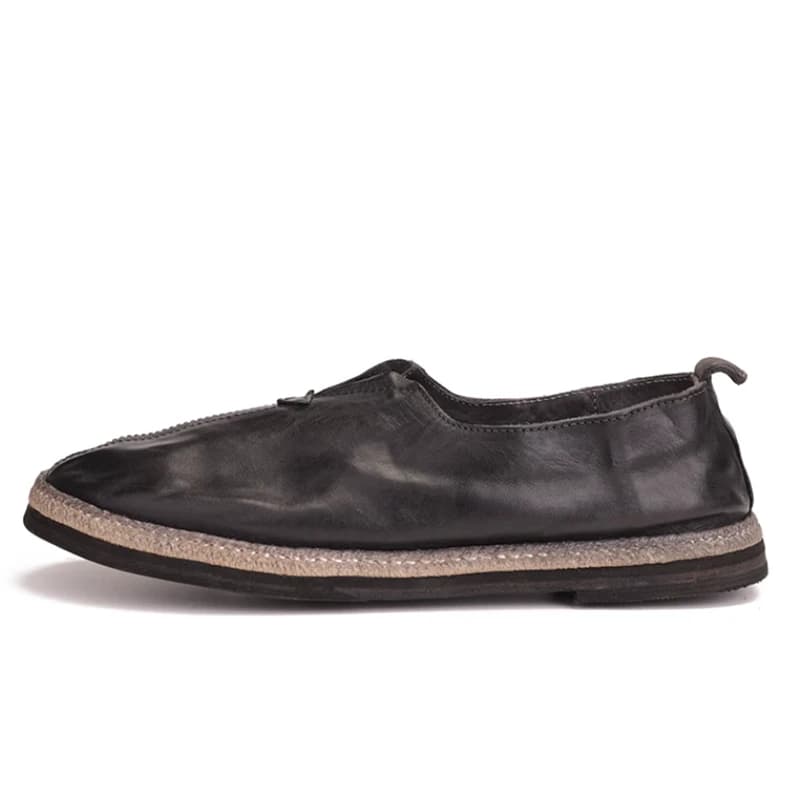 Mocassini da cucito comodi fatti a mano in vera pelle vintage da uomo Scarpe da pescatore da uomo Scarpe basse da ufficio Oxford casual