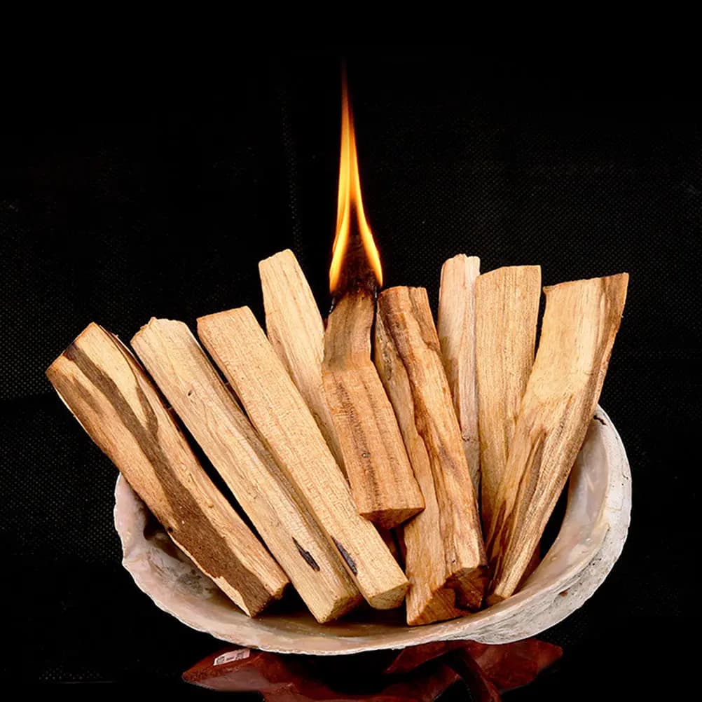 10 Pezzi Bastoncini di Incenso in Legno Sacro, Bastoncini Naturali per Meditazione, Yoga, Rituali, Purificazione Spirituale e Riduzione dello Stress