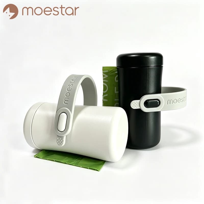 Moestar Borse per cacca per cani Porta dispenser Accessori per guinzaglio Portatile Durevole per alleviare la camminata degli animali domestici