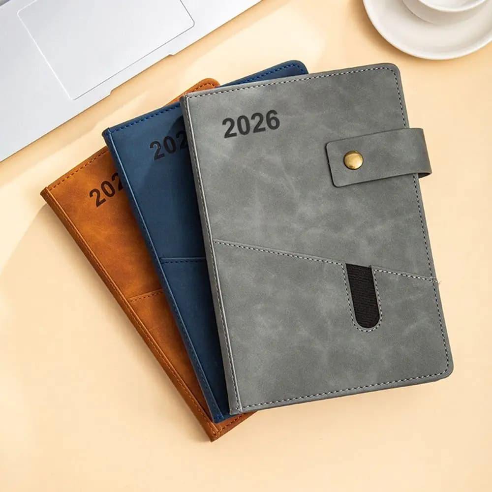 English 2026 Schedule Planner Notepad Wear-resistant Bookmark 365 Days Efficiency Notebook Portable Simple Office Work Planner