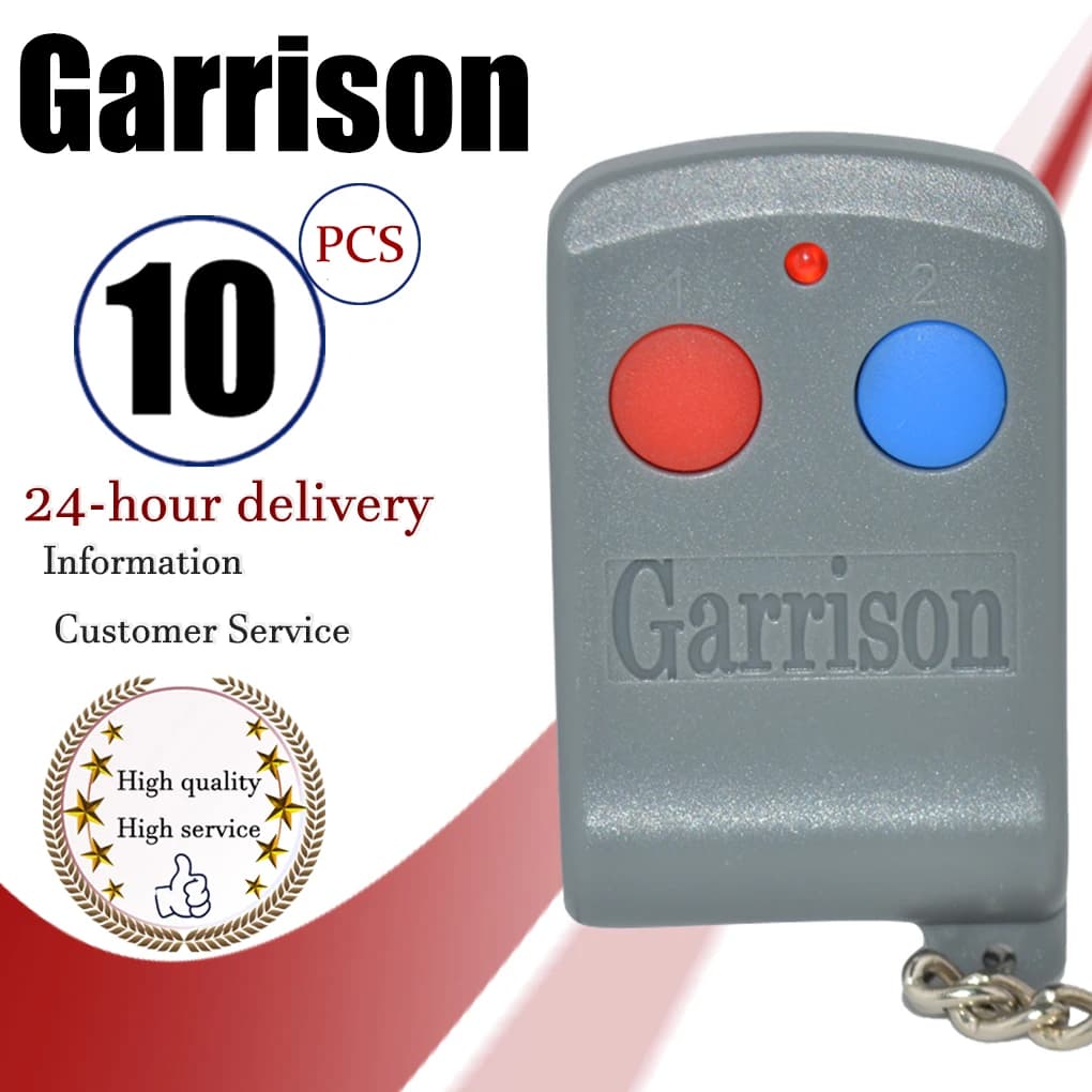 Telecomando Garrison da 10 pezzi, adatto per porte di garage elettriche remote
