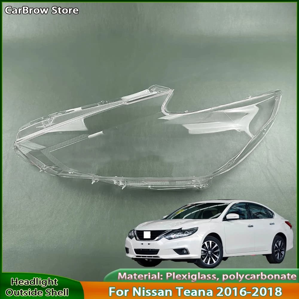 Per Nissan Teana 2016 2017 2018 Faro Anteriore Copertura Trasparente PC Paralume Faro Borsette Lente Plexiglass